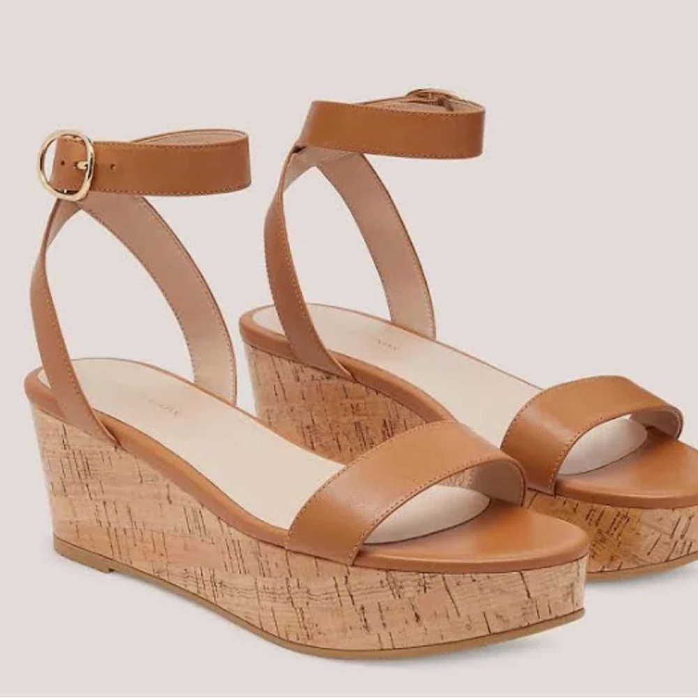 Tan Platform Wedge Sandals